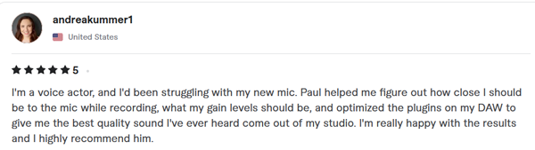 Client Review from Andrea
