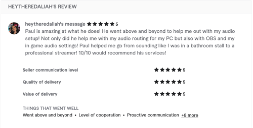 Client Review from HeyThereDaliah
